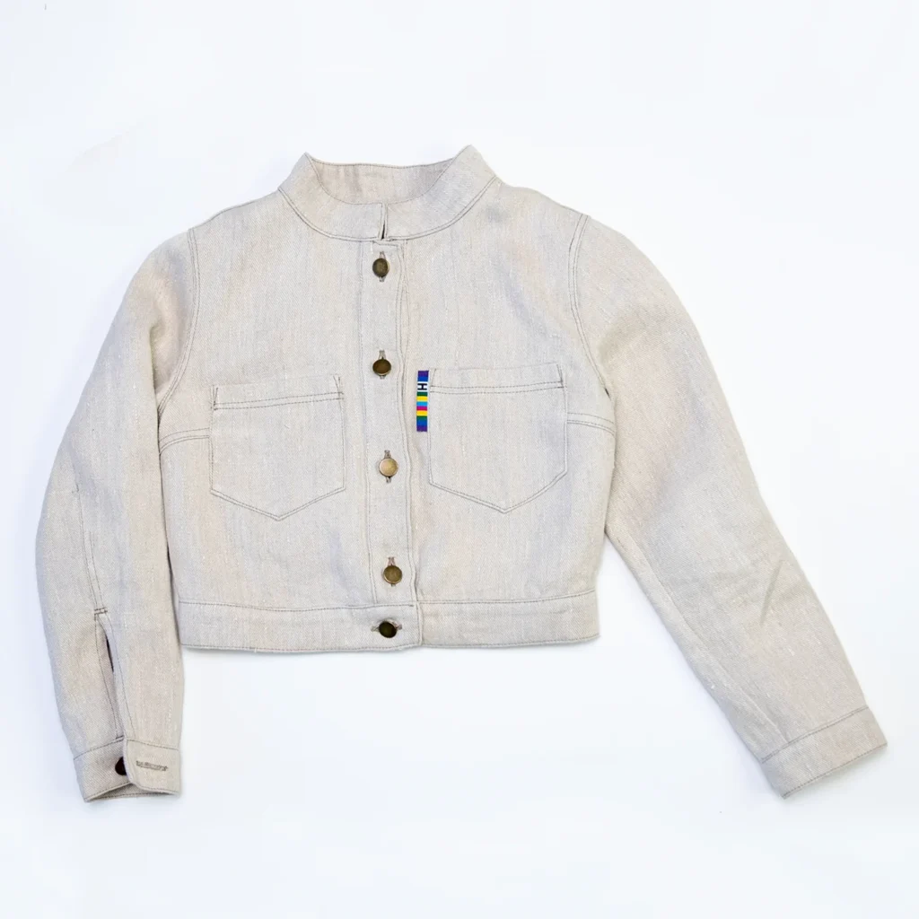 Kanapių džinso švarkas Nr.3 – natūrali spalva