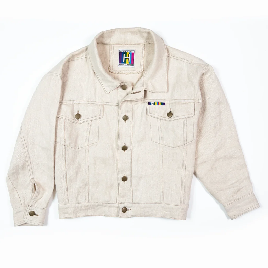 Oversized unisex kanapių džinso švarkas – unisex stiliaus klasika - back