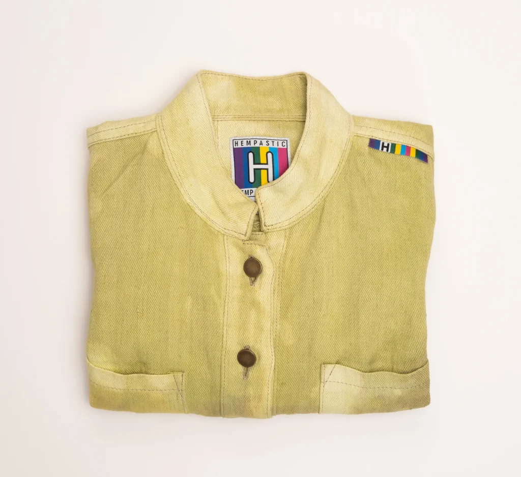 Blue Disaster – vienetinis kanapių džinso švarkas